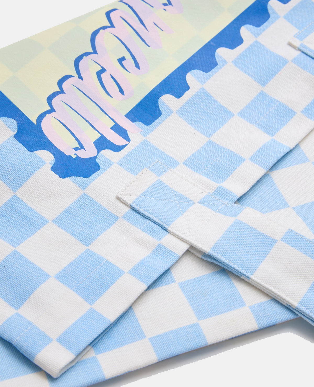Tote bag en toile damiers avec citrons