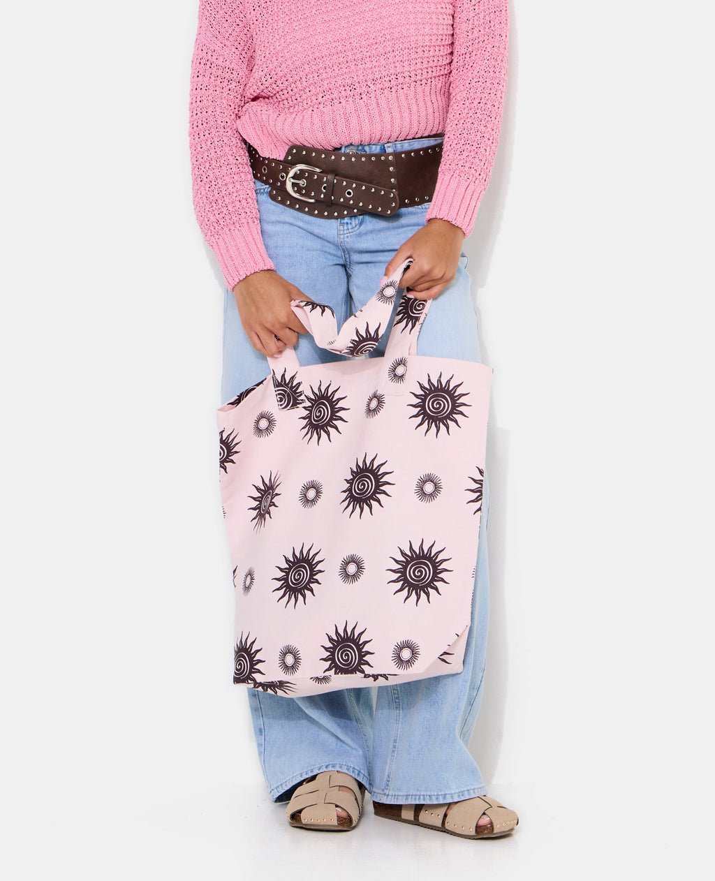 Tote bag en toile avec soleil