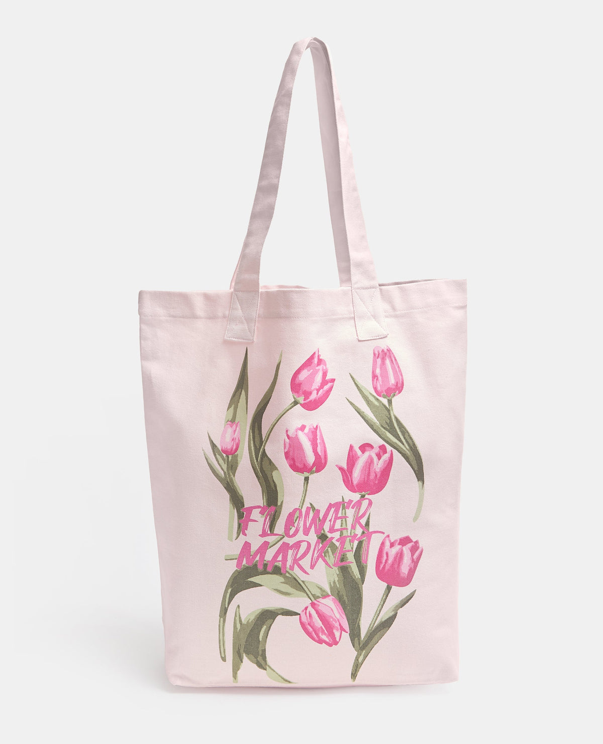 Tote bag en toile avec motifs Tulipes