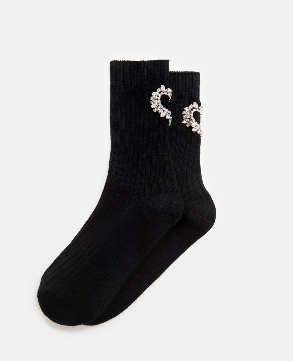 Paire de chaussettes avec cœur en strass
