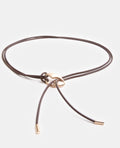 Ceinture cordon en simili avec boucle fantaisie
