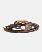 Ceinture cordon en simili avec boucle fantaisie