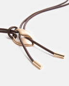 Ceinture cordon en simili avec boucle fantaisie