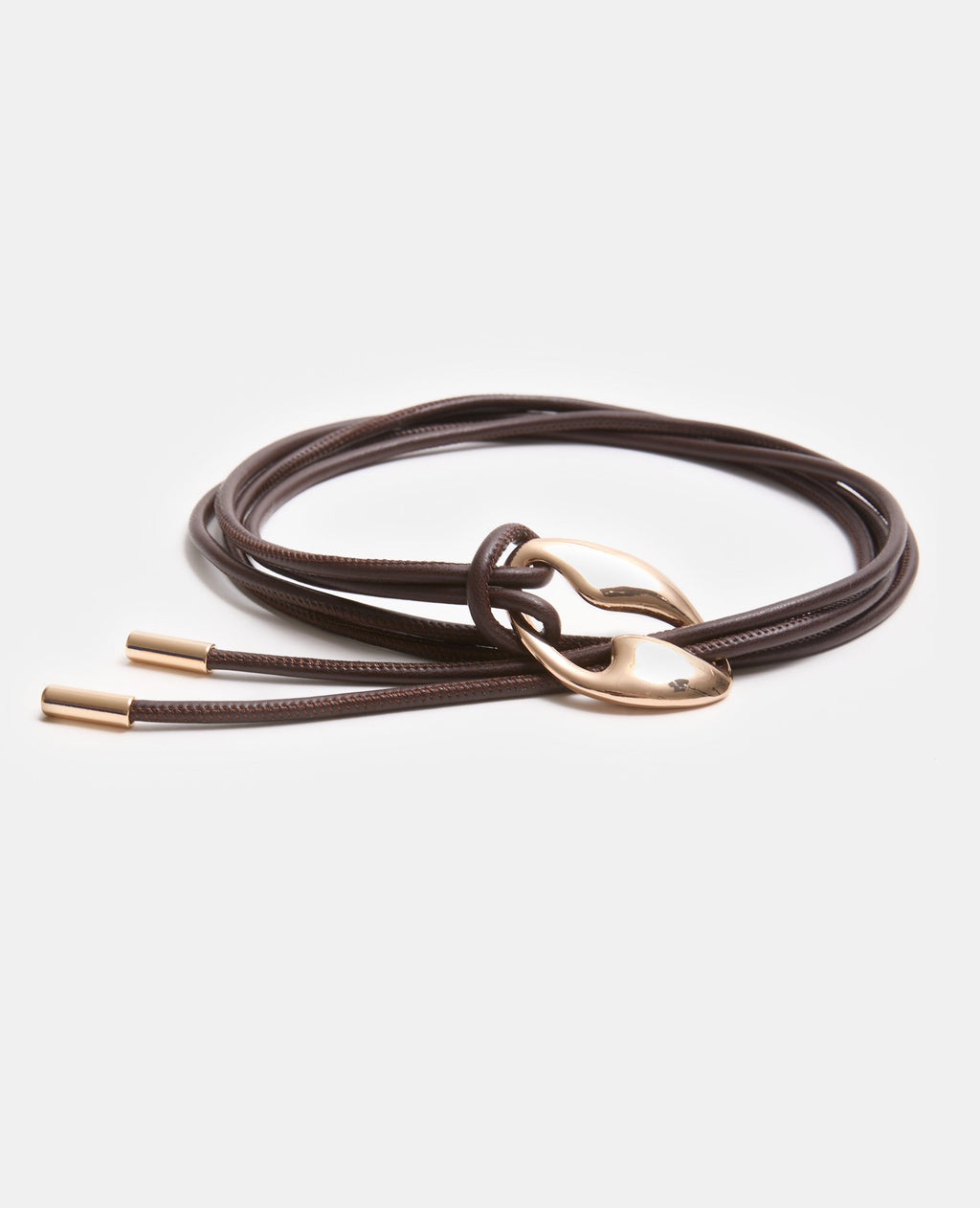 Ceinture cordon en simili avec boucle fantaisie