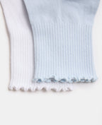 Lot de 2 paires de chaussettes bords ondulés