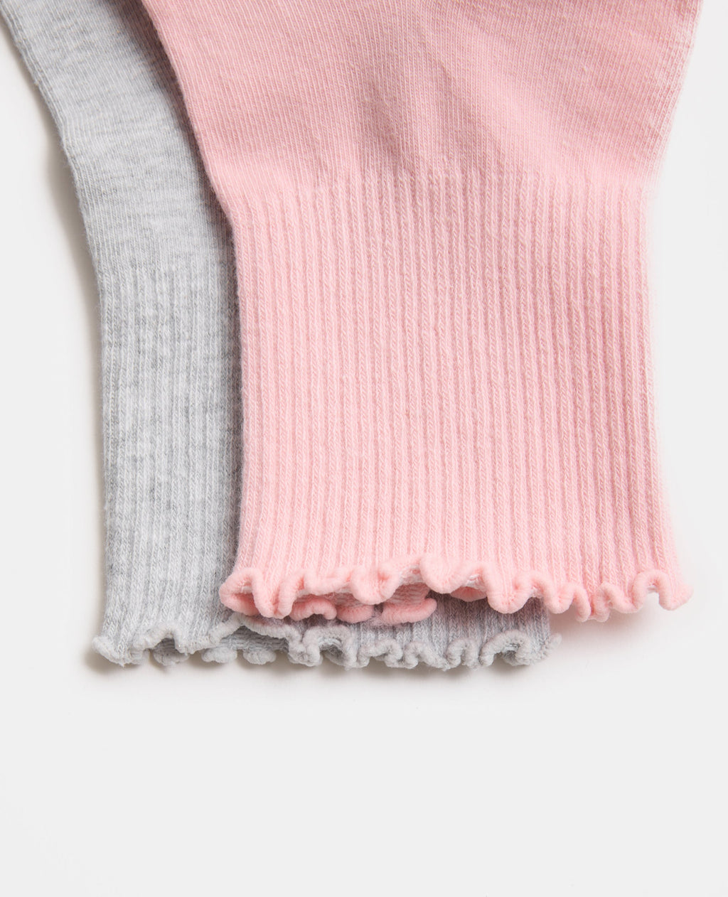 Lot de 2 paires de chaussettes bords ondulés