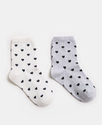 Lot de 2 paires de chaussettes Cœurs