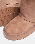 Boots fourrées avec semelles compensées