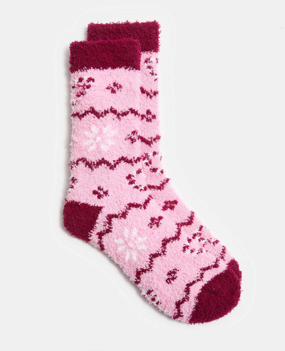 Paire de chaussettes fluffy avec motifs de Noël