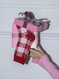 Paire de chaussettes fluffy à carreaux