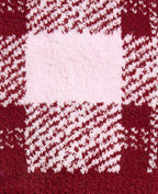 Paire de chaussettes fluffy à carreaux