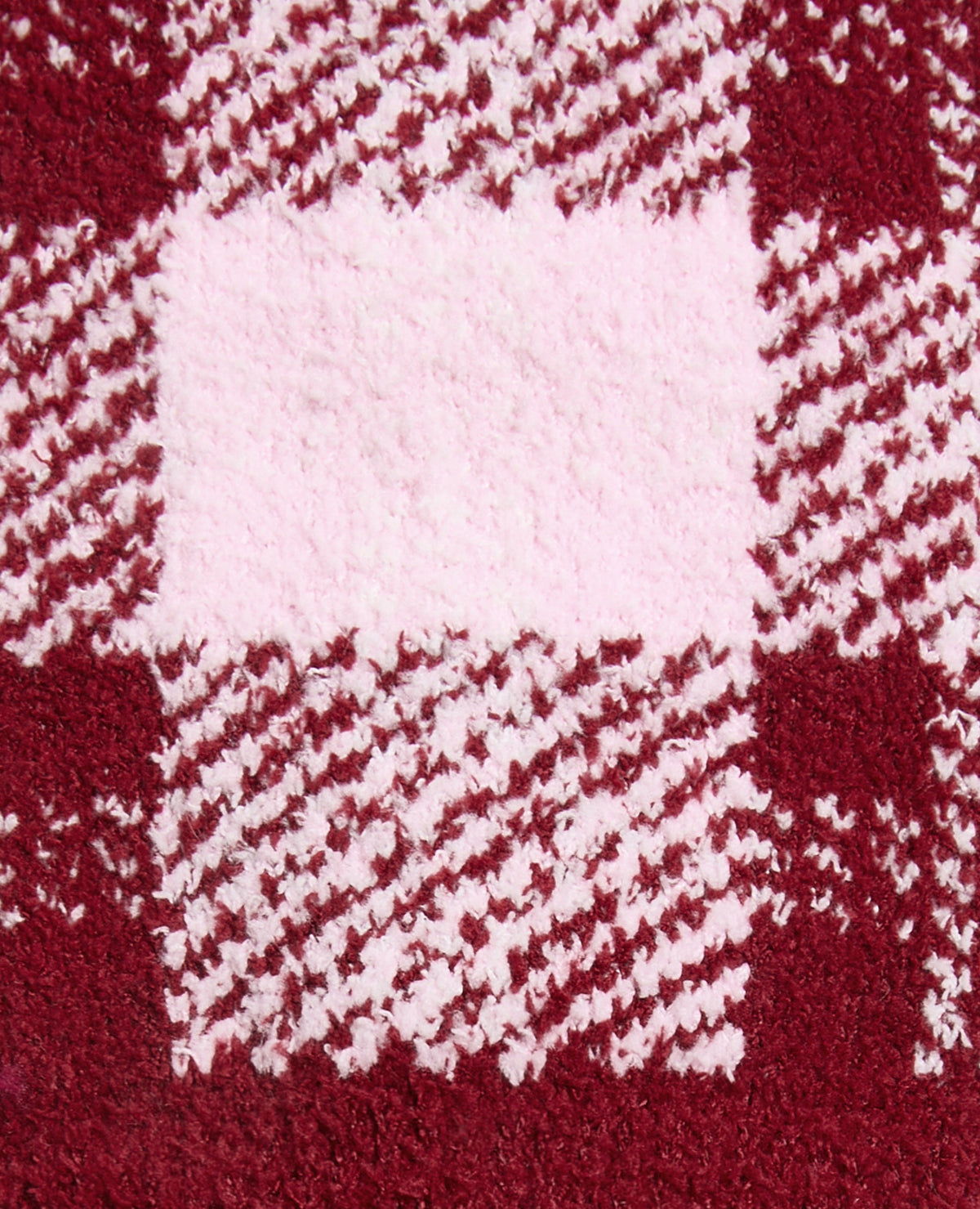 Paire de chaussettes fluffy à carreaux