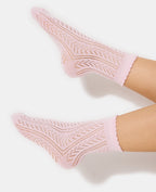 Paire de chaussettes en maille ajourée