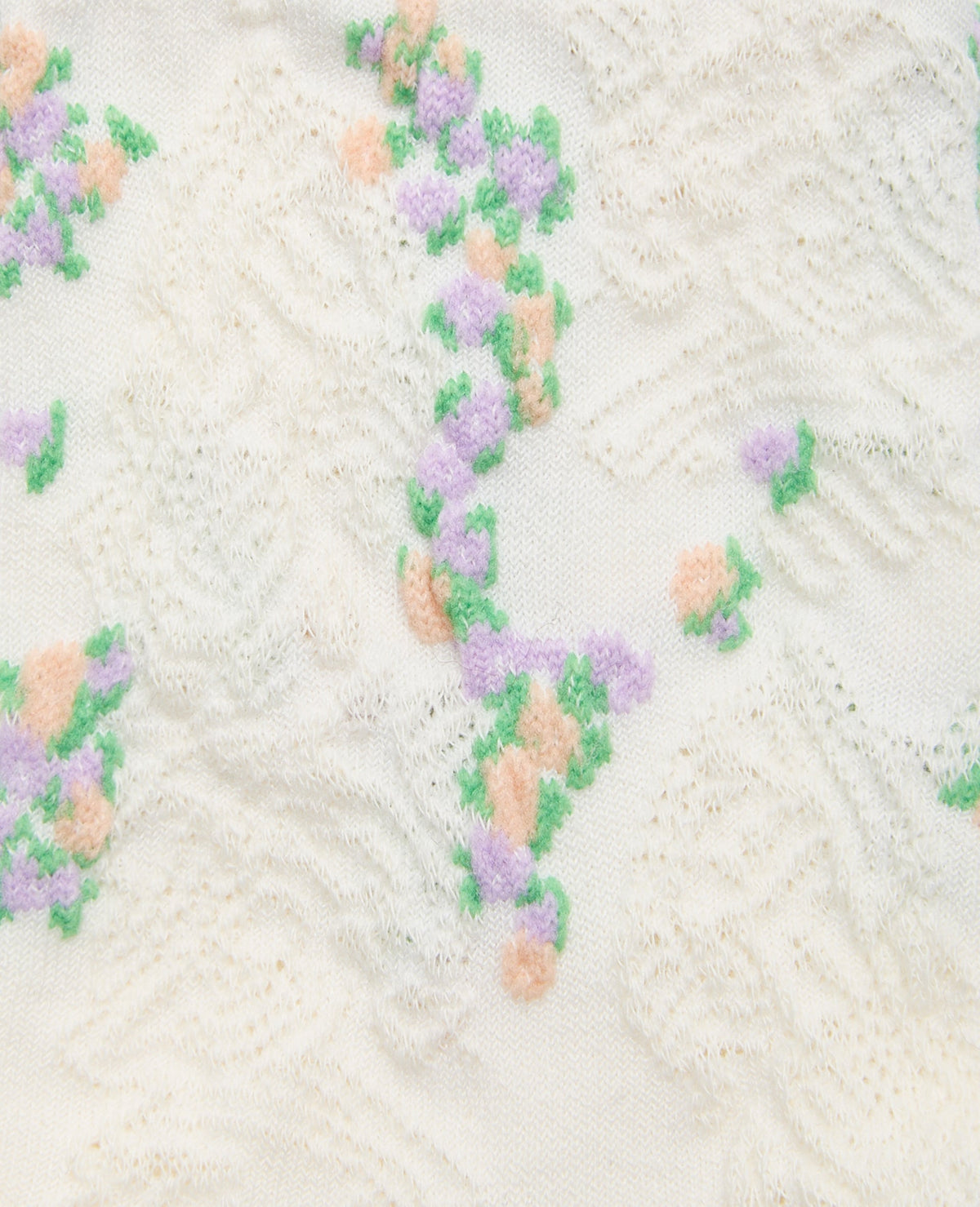Paire de chaussettes avec fleurs et maille fantaisie
