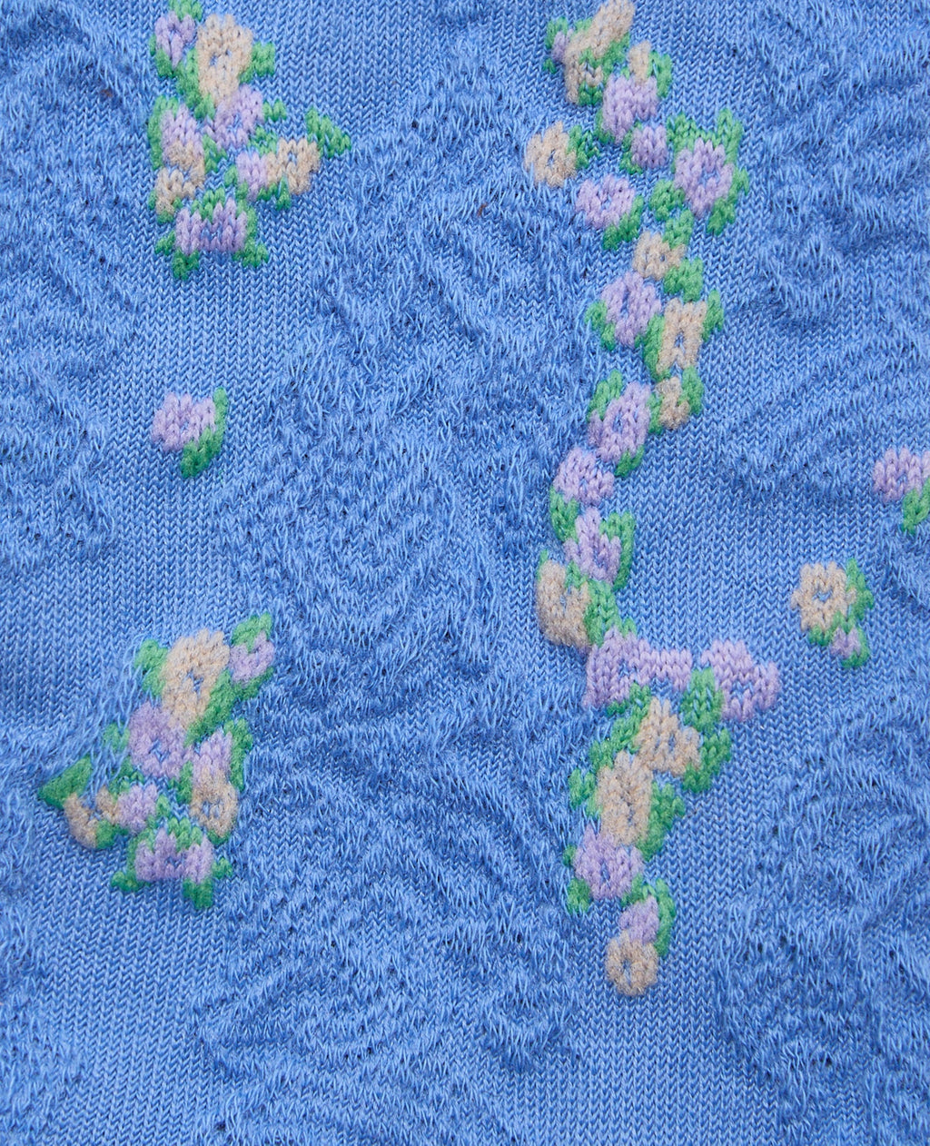 Paire de chaussettes avec fleurs et maille fantaisie