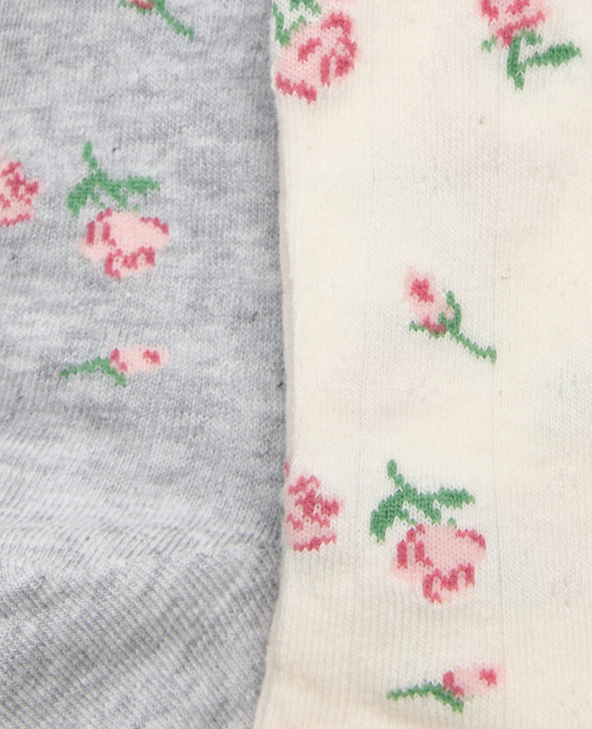Lot de 2 paires de chaussettes avec fleurs