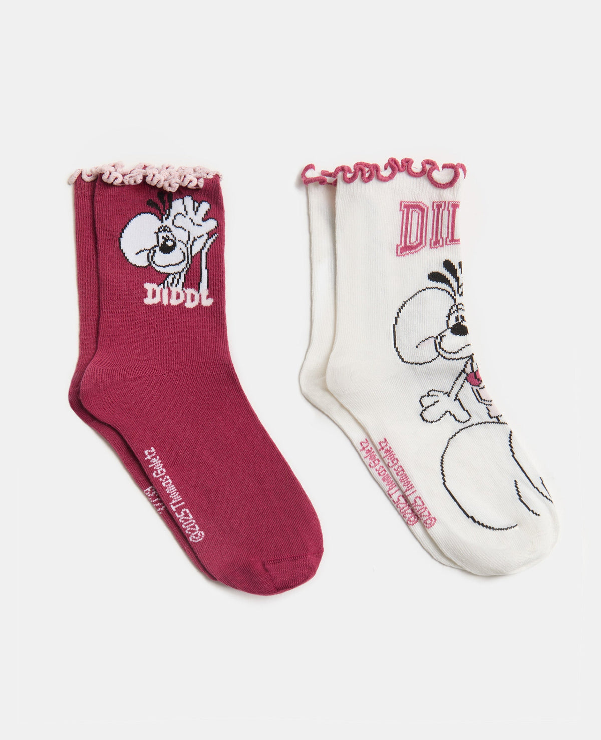 Lot de 2 paires de chaussettes Diddl bords ondulés