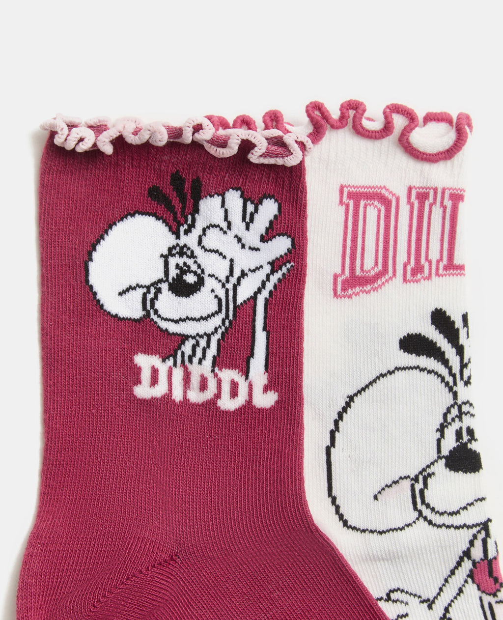 Lot de 2 paires de chaussettes Diddl bords ondulés