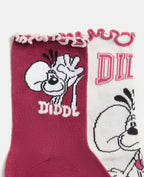 Lot de 2 paires de chaussettes Diddl bords ondulés