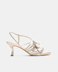 Paire de sandales à talons avec fleur