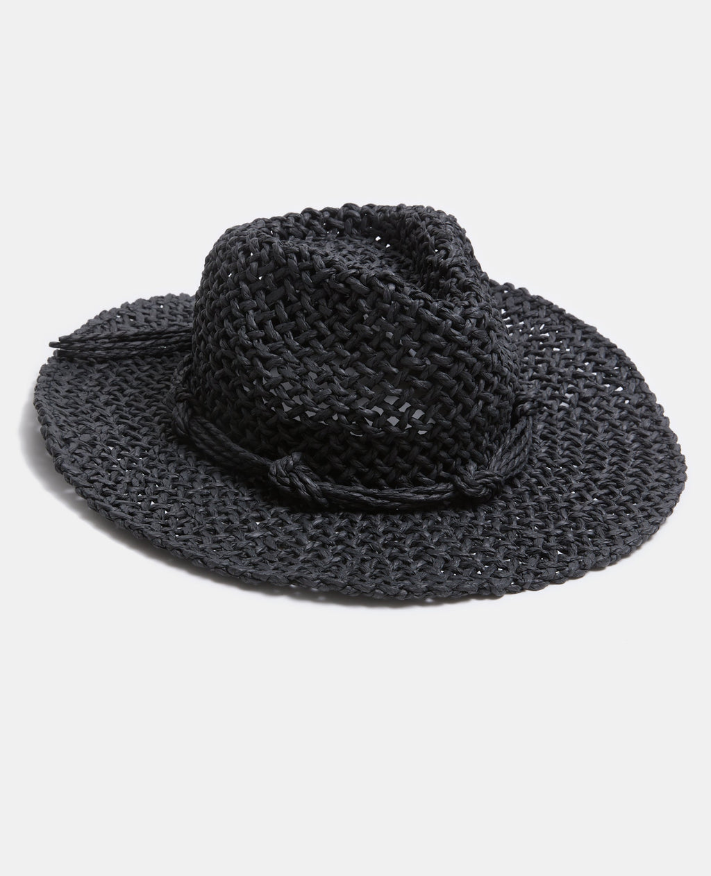 Chapeau de paille avec nœuds