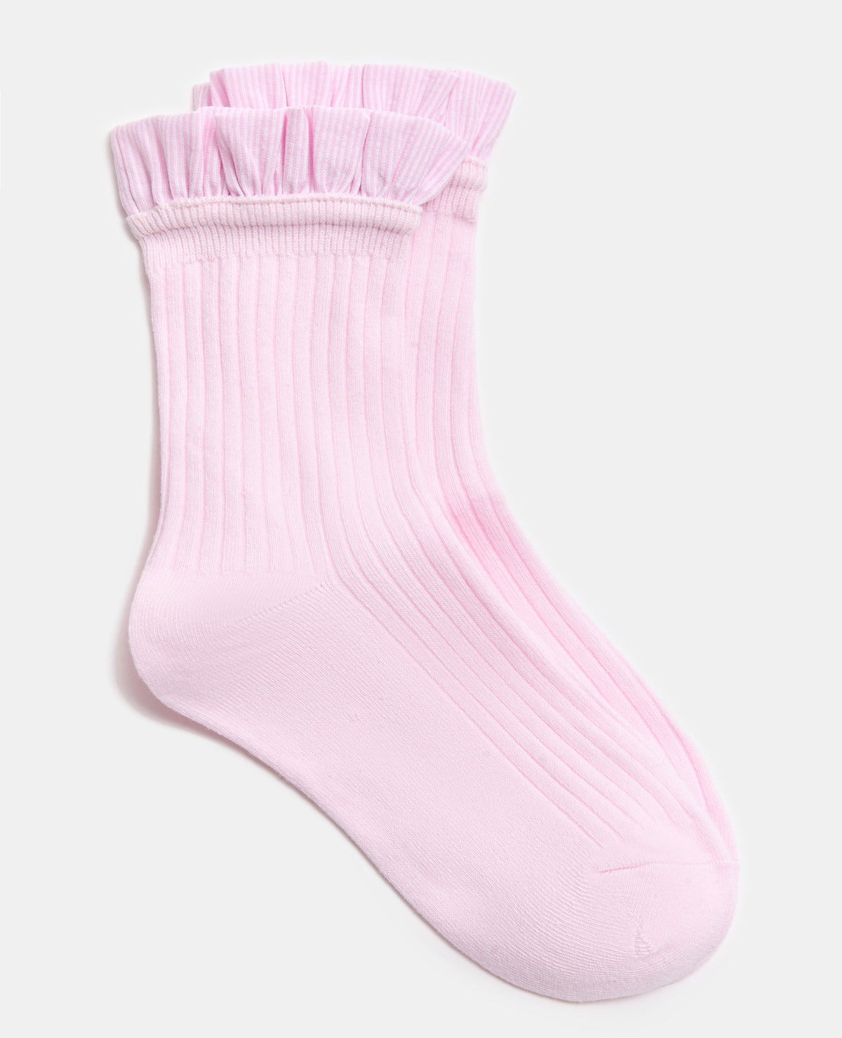 Paire de chaussettes avec froufrous rayés