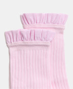 Paire de chaussettes avec froufrous rayés