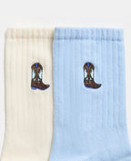 Lot de 2 paires de chaussettes avec santiags