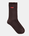 Paire de chaussettes avec broderie cœurs