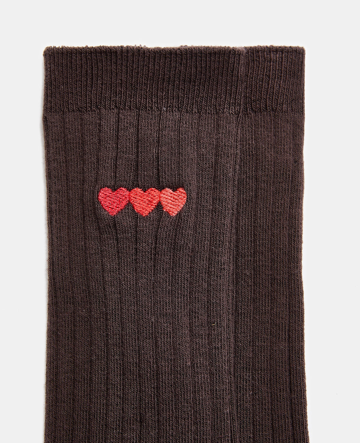 Paire de chaussettes avec broderie cœurs