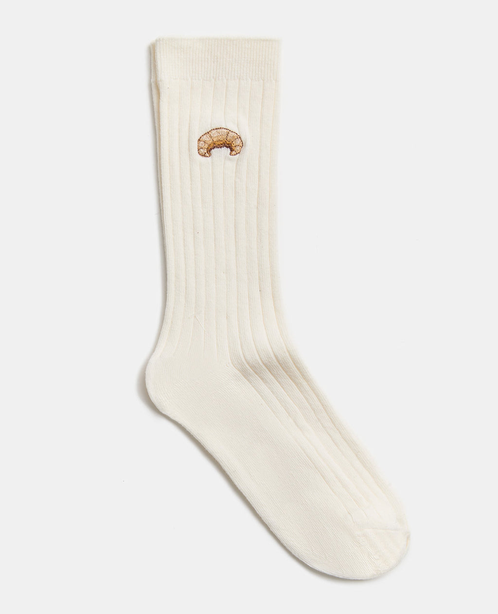 Paire de chaussettes avec broderie croissant
