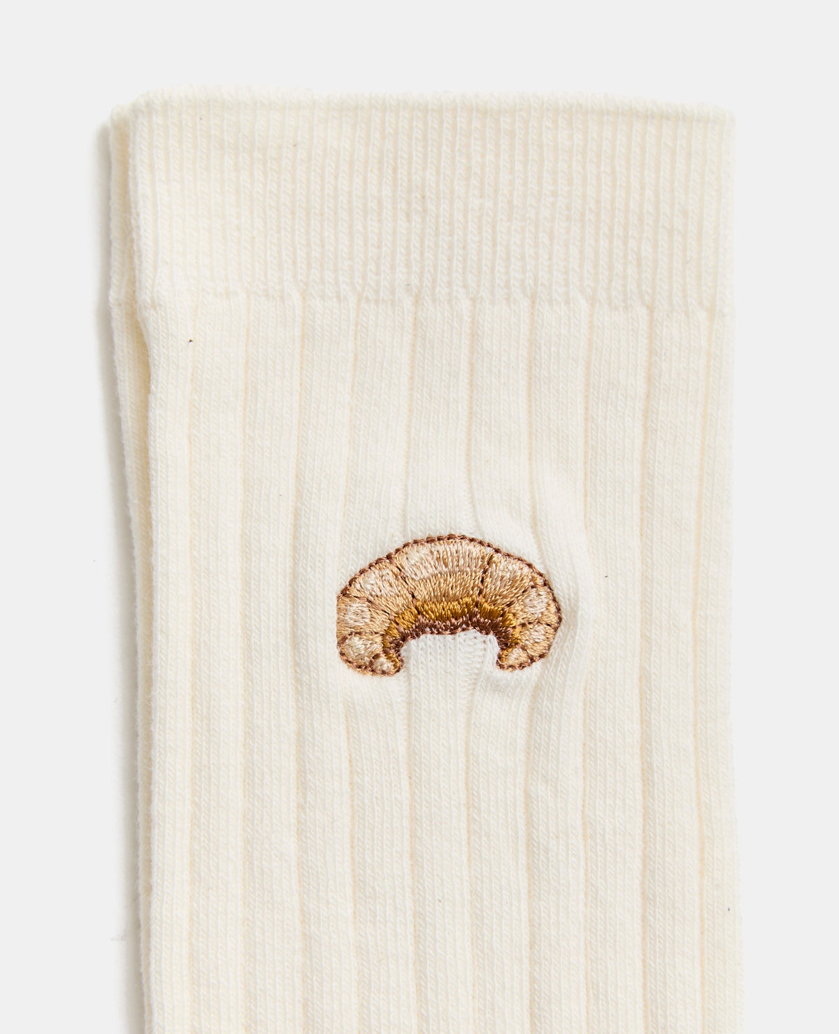 Paire de chaussettes avec broderie croissant