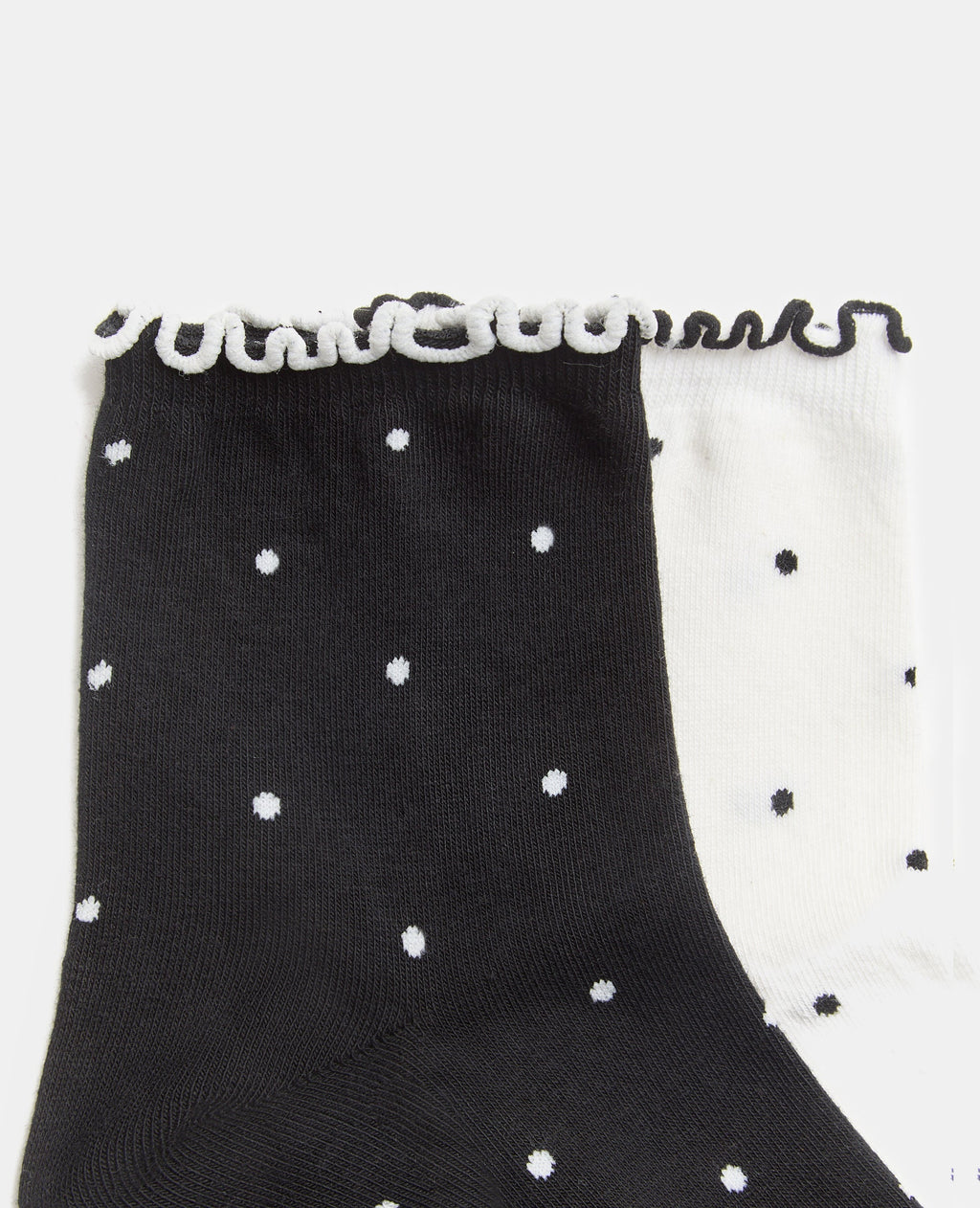 Lot de 2 paires de chaussettes à pois avec froufous