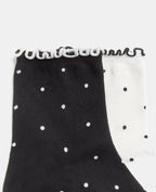 Lot de 2 paires de chaussettes à pois avec froufous