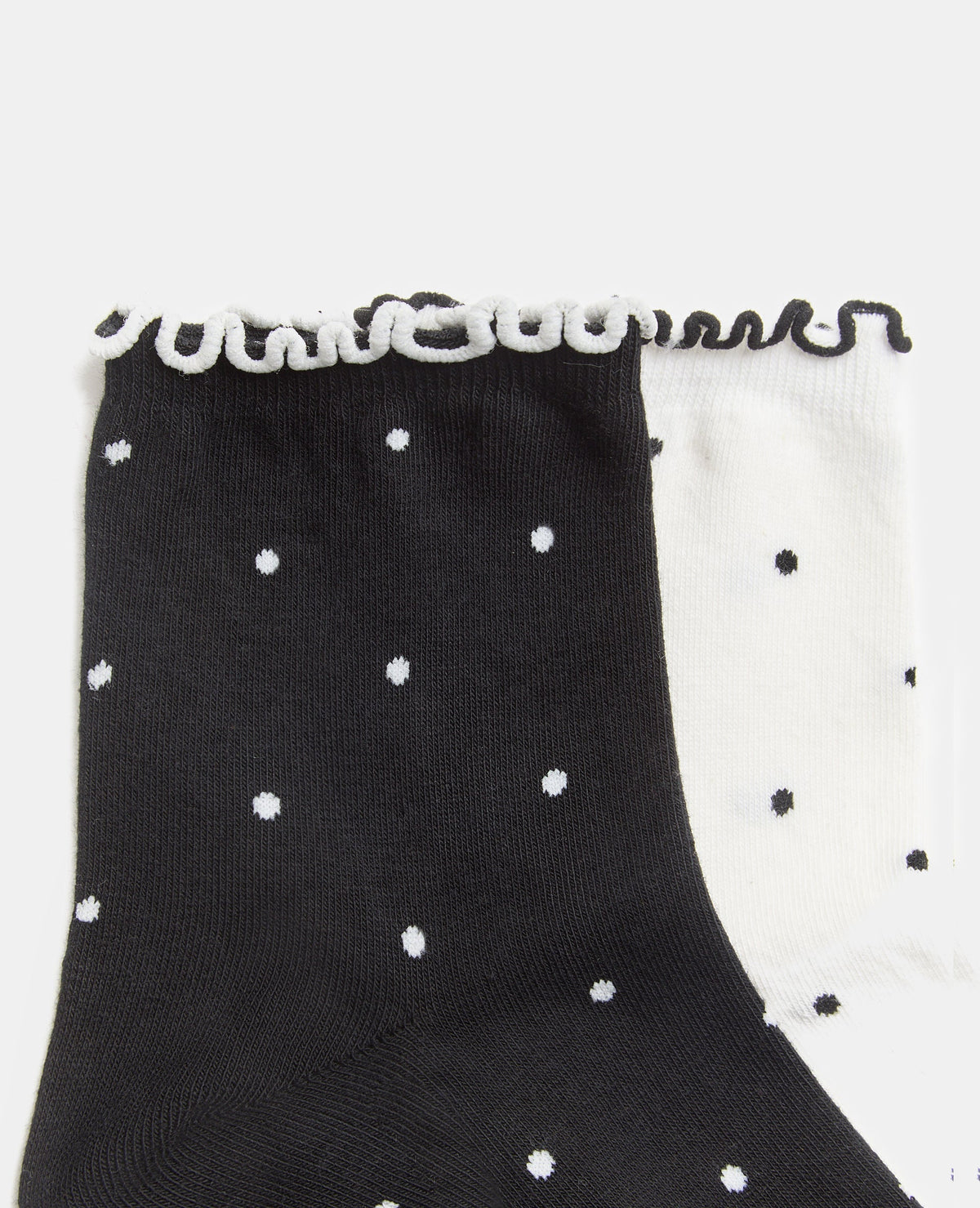 Lot de 2 paires de chaussettes à pois avec froufous