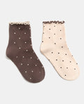 Lot de 2 paires de chaussettes à pois avec froufous