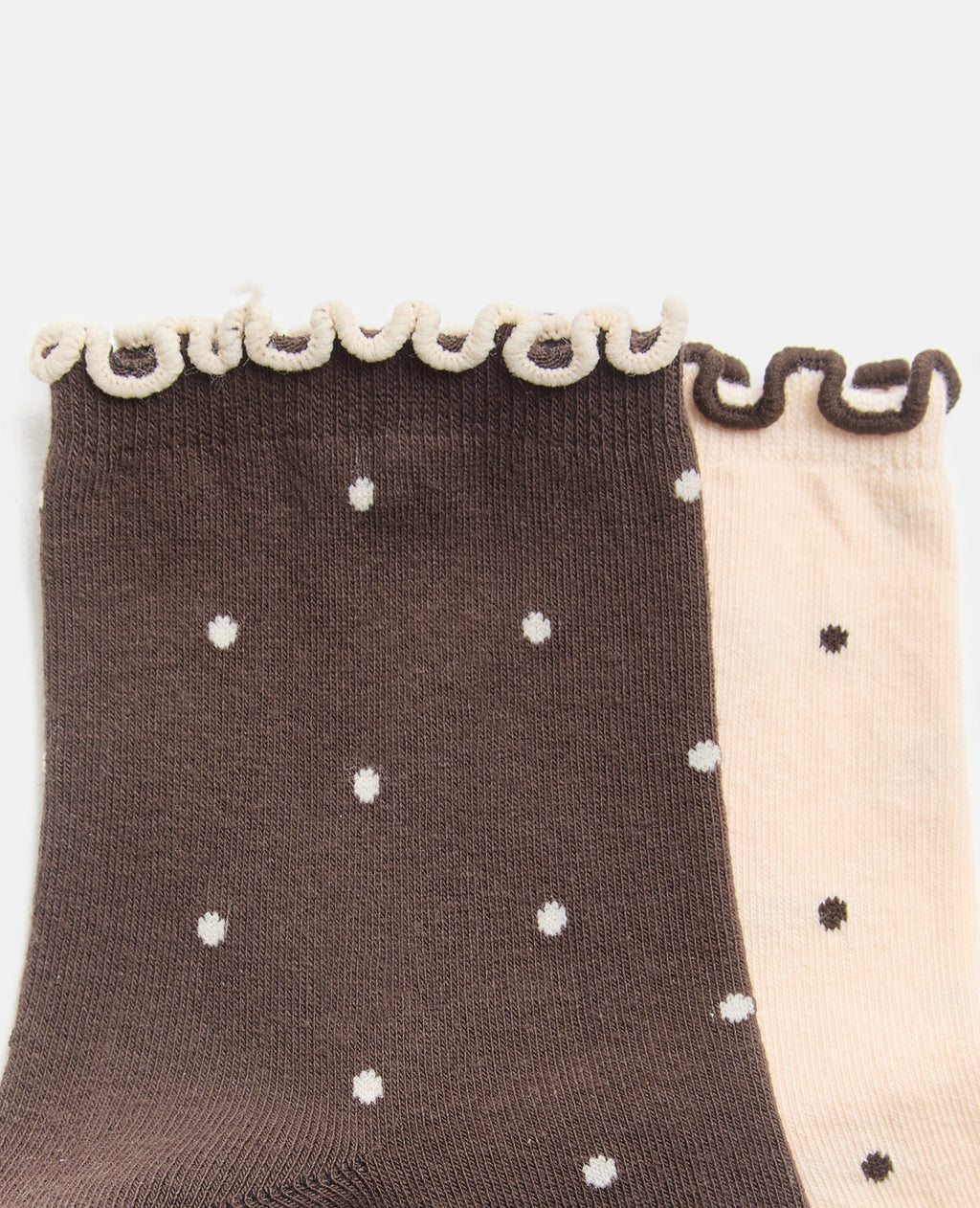Lot de 2 paires de chaussettes à pois avec froufous