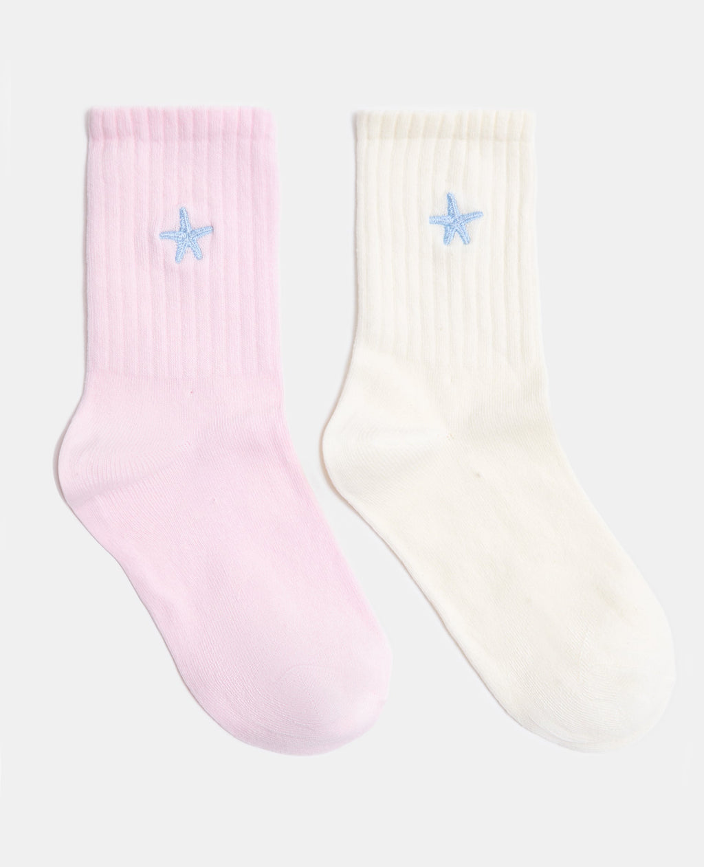 Lot de 2 paires de chaussettes avec étoile brodée