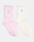 Lot de 2 paires de chaussettes avec étoile brodée