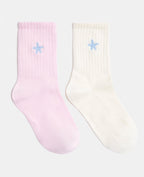 Lot de 2 paires de chaussettes avec étoile brodée