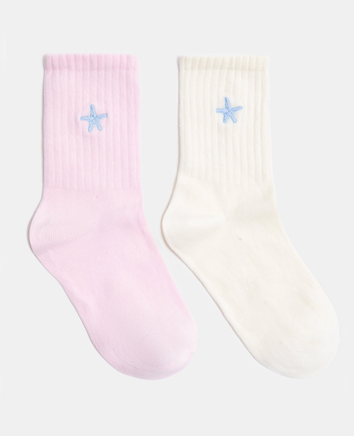 Lot de 2 paires de chaussettes avec étoile brodée
