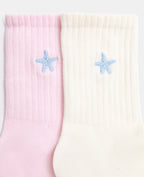 Lot de 2 paires de chaussettes avec étoile brodée