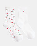 Lot de 2 paires de chaussettes cerises