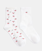 Lot de 2 paires de chaussettes cerises
