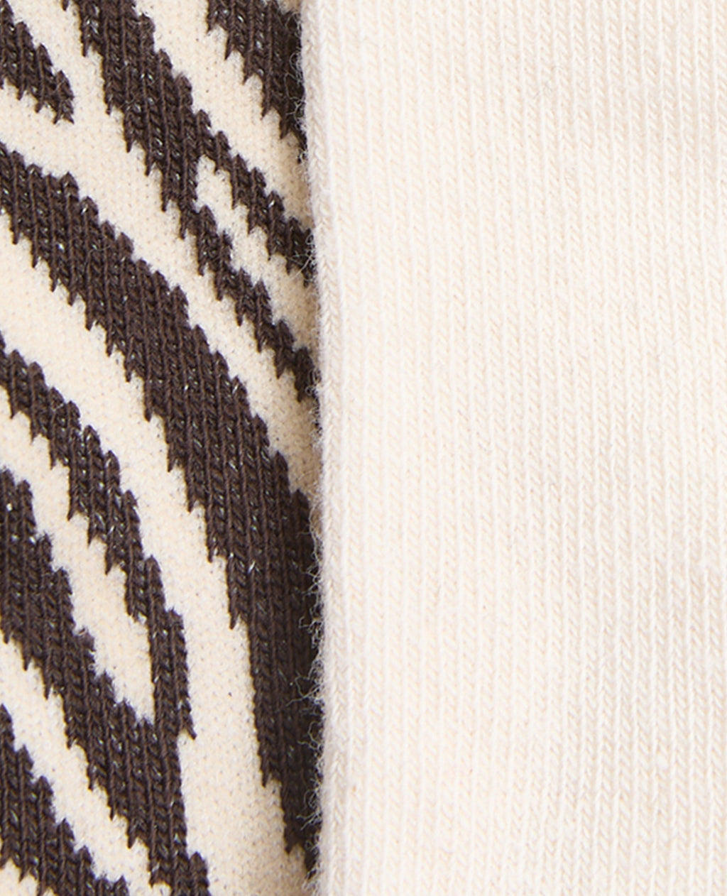 Lot de 2 paires de chaussettes zèbre