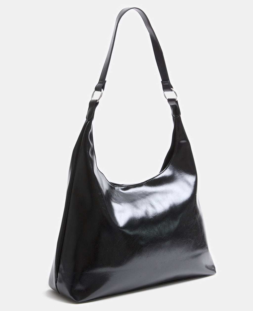 Grand sac porté épaule en simili brillant
