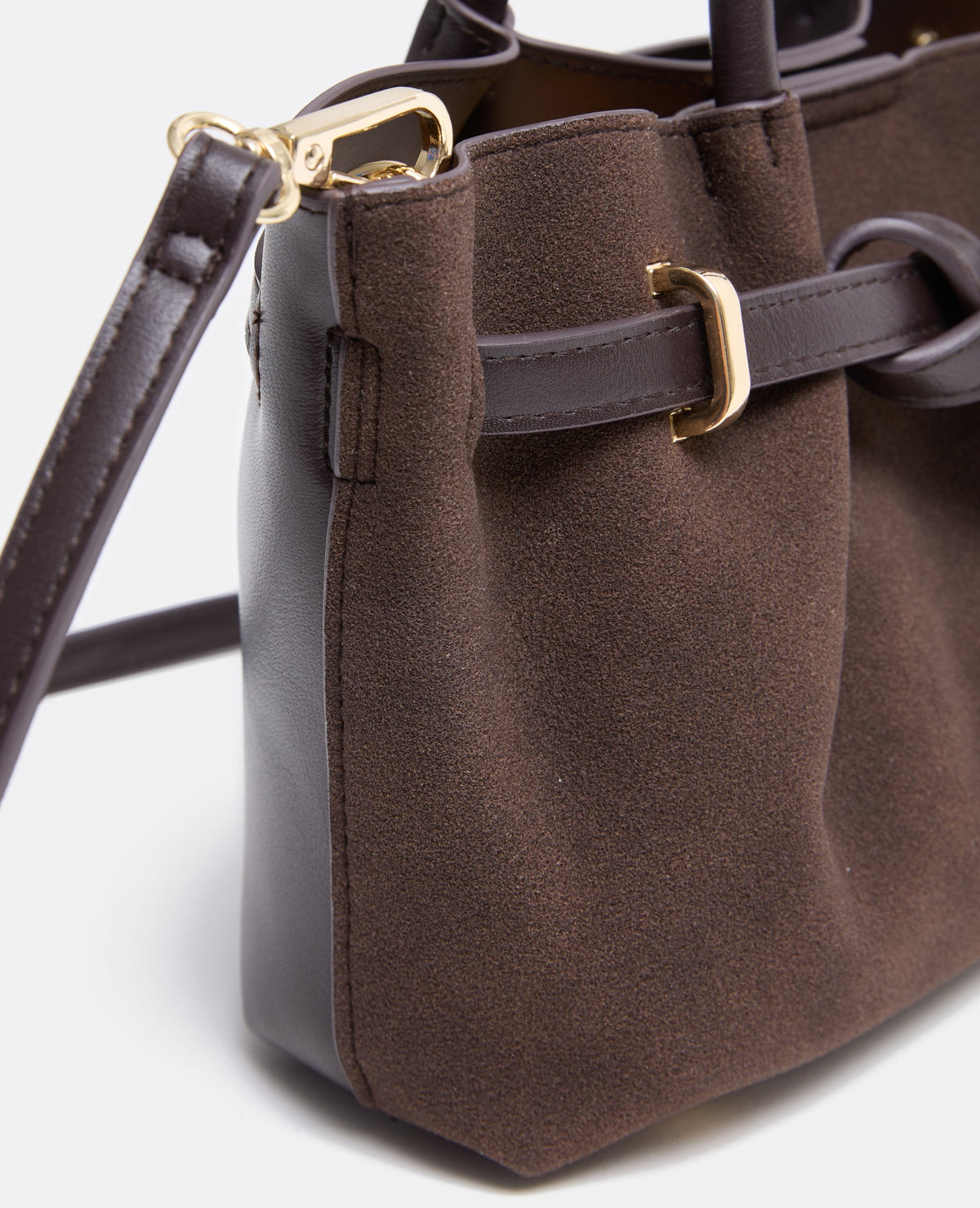 Sac bi-matière avec poignées et bandoulière