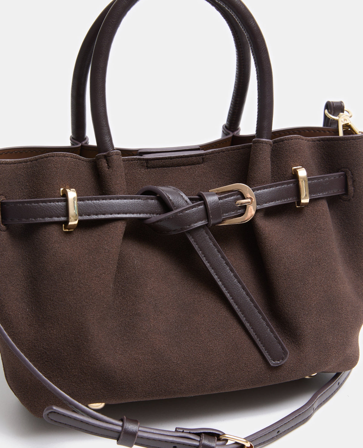 Sac bi-matière avec poignées et bandoulière