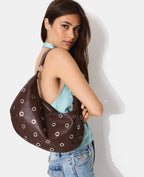 Sac porté épaule avec œillets métalliques
