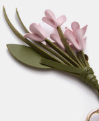 Déco de sac avec fleurs en simili